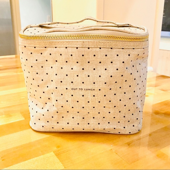{Kate Spade} Zip Polkadot Makeup Bag NWOT - Picture 1 of 16